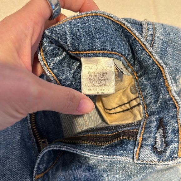 Rag & bone distressed denim shorts size 27 - Picture 3 of 4